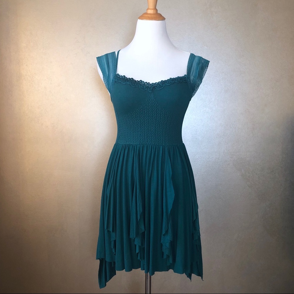 Free People Vintage Teal dress